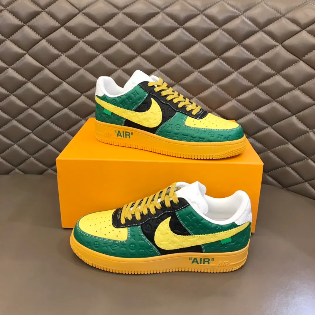 Men's shoes 💰p440 "*OUIS *UITTO*" x OFF-WHITE x Nike tripartite collaboration! Trendy and cool men's casual sports shoes with unrivaled color matching. The design idea basically continues the style of THE TEN. The Swoosh line and tongue label have a very familiar visual effect and are both fashionable and trendy! A must-have for fashionistas! The effect on your feet is absolutely stunning! Size: 38-45